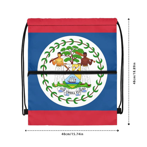 Belize Drawstring Zipper Bag Backpacks Belize